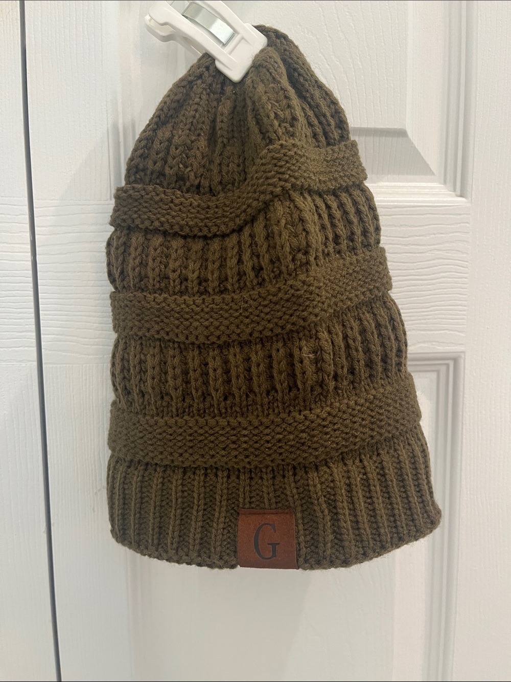 Olive Knit Beanie - Men's Winter Hat